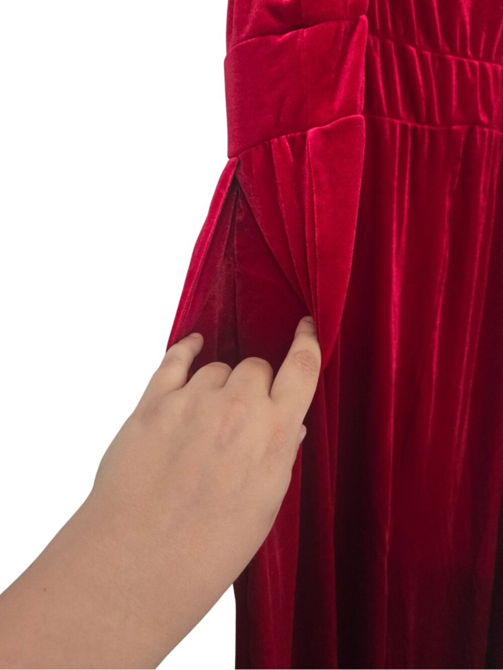 Torrid - Red Velvet Wide Leg Jumpsuit - 3X - Picture 5 of 5